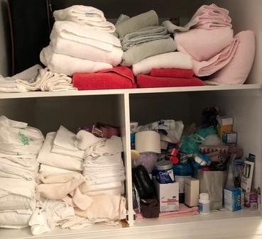 Linen closet 2 before